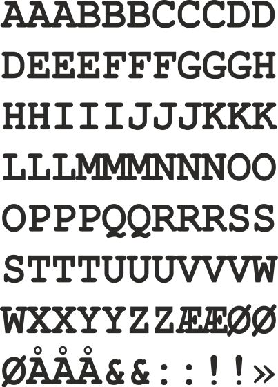 Courier New Bolt, A4 ark, 20 mm. 