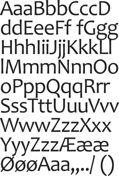 Candara, A4 ark, 20 mm.